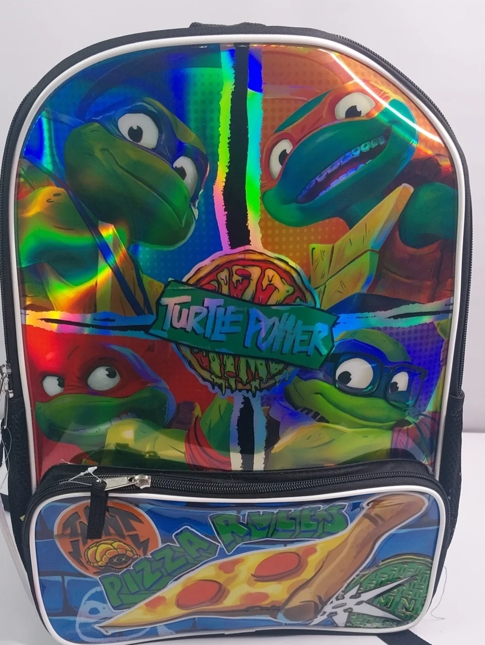 Teenage Mutant Ninja Turtles Kids Backpack - Multicolor Holographic
